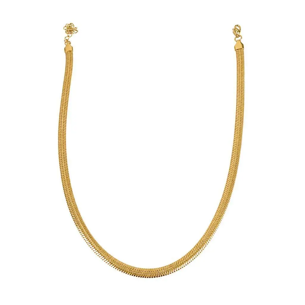 Colar Fita Dourado Aço Inoxidável